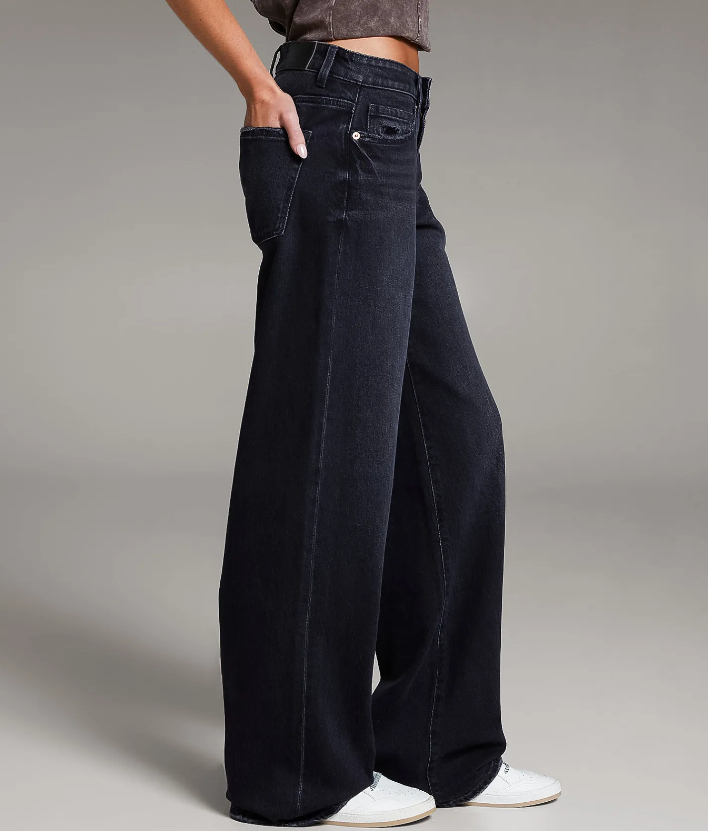 Jeans|Bottoms | BKE Taylor Low Slung Wide Leg Stretch Jean Washed Black