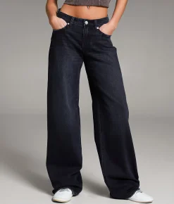 Jeans|Bottoms | BKE Taylor Low Slung Wide Leg Stretch Jean Washed Black