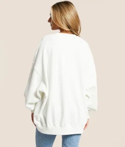 Gameday SOCIAL® TCU Horned Frogs Oversized Pullover White Sale