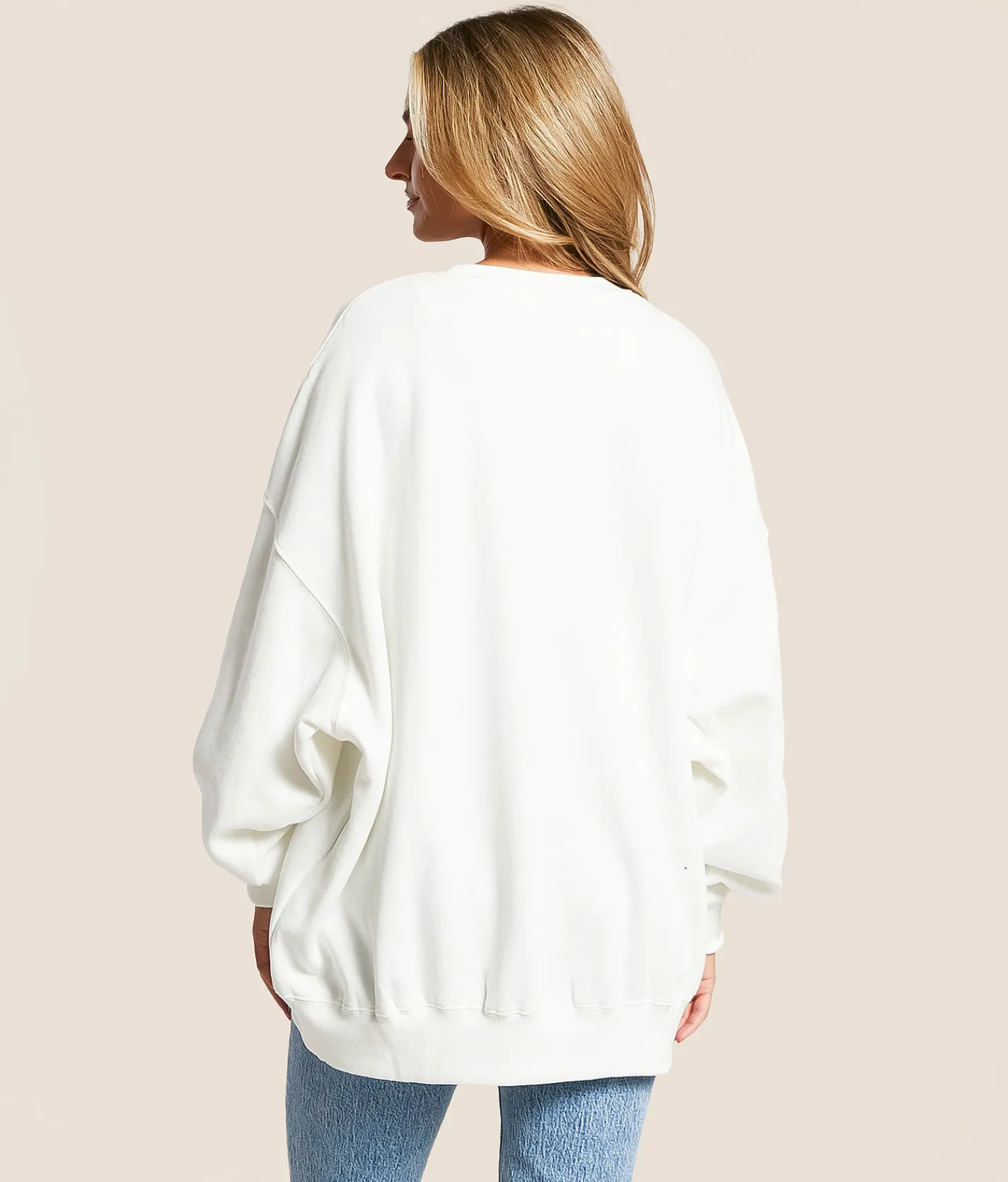 Gameday SOCIAL® TCU Horned Frogs Oversized Pullover White Sale