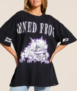 Gameday SOCIAL® TCU Horned Frogs T-Shirt Washed Black Outlet