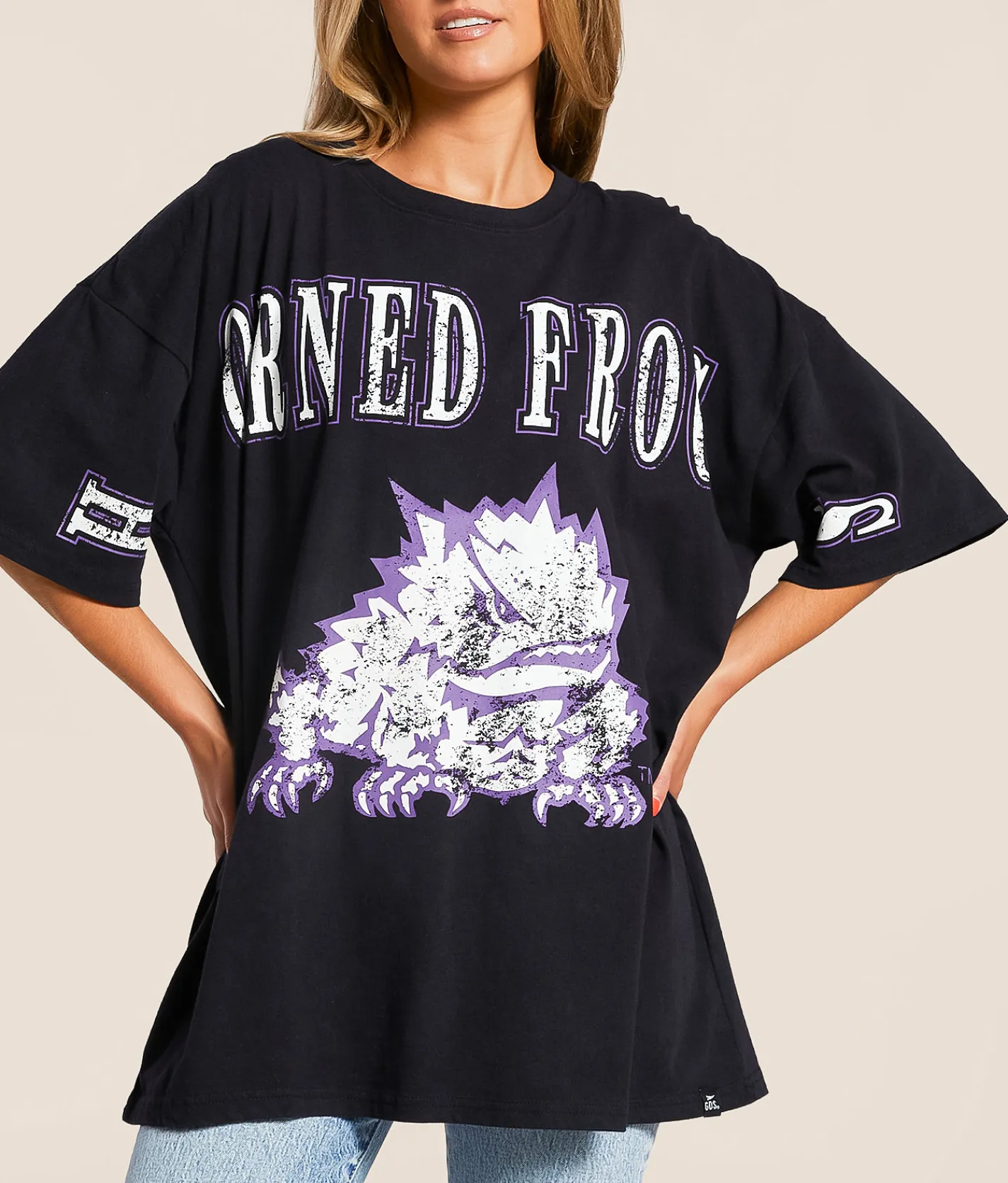 Gameday SOCIAL® TCU Horned Frogs T-Shirt Washed Black Outlet