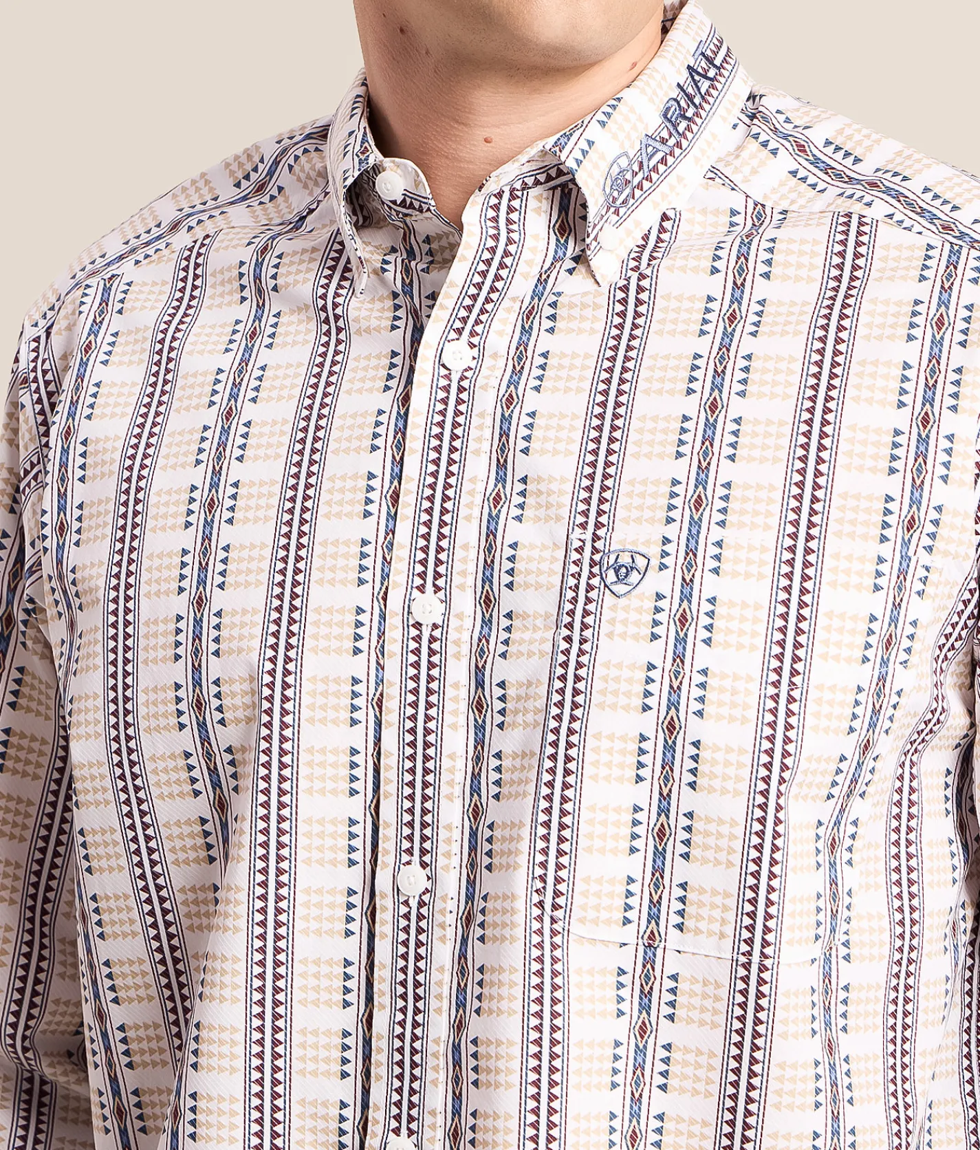 Tops | Ariat Team Daniel Shirt White Multi