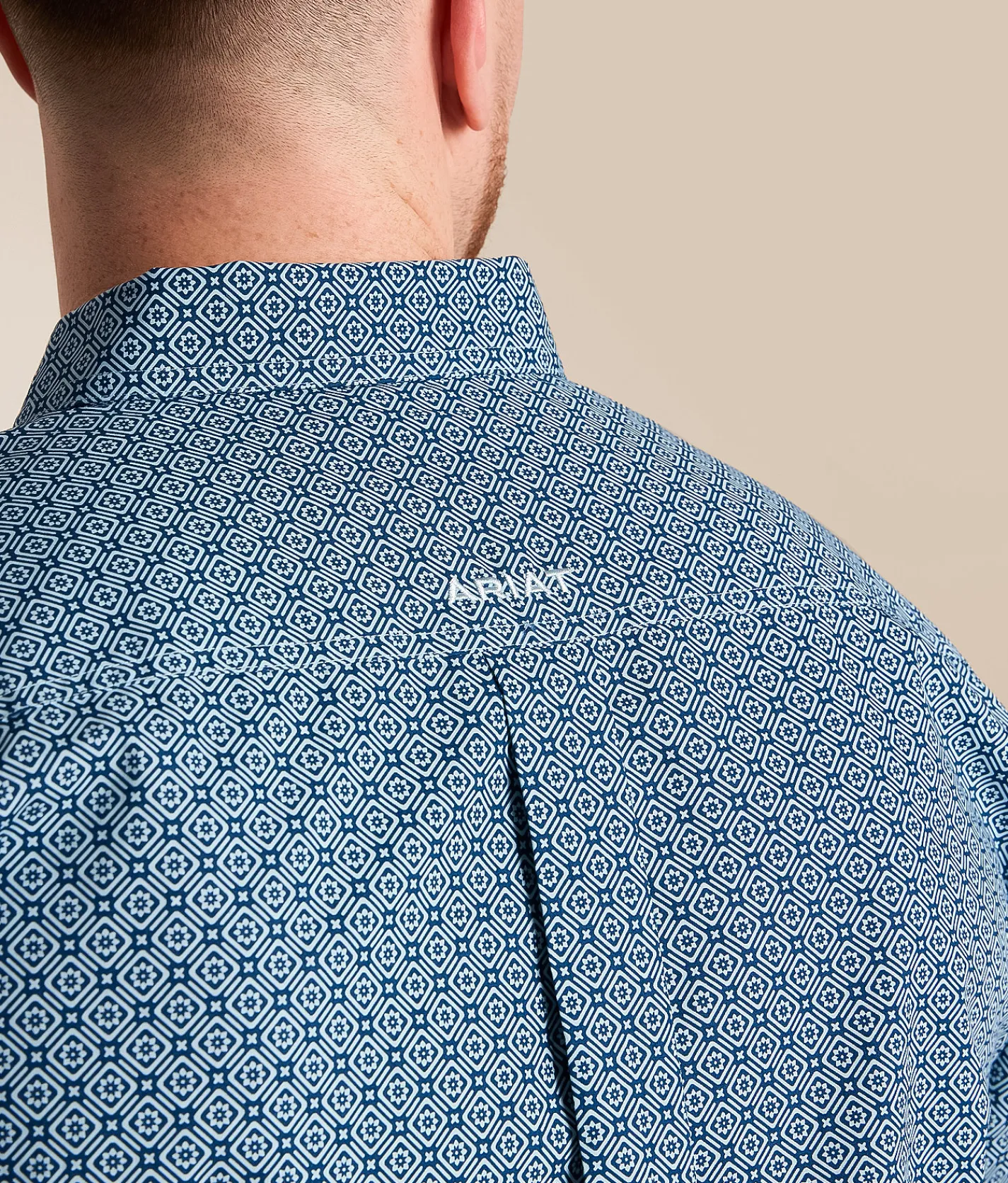 Ariat Team Jansen Fitted Shirt Navy Light Blue Discount