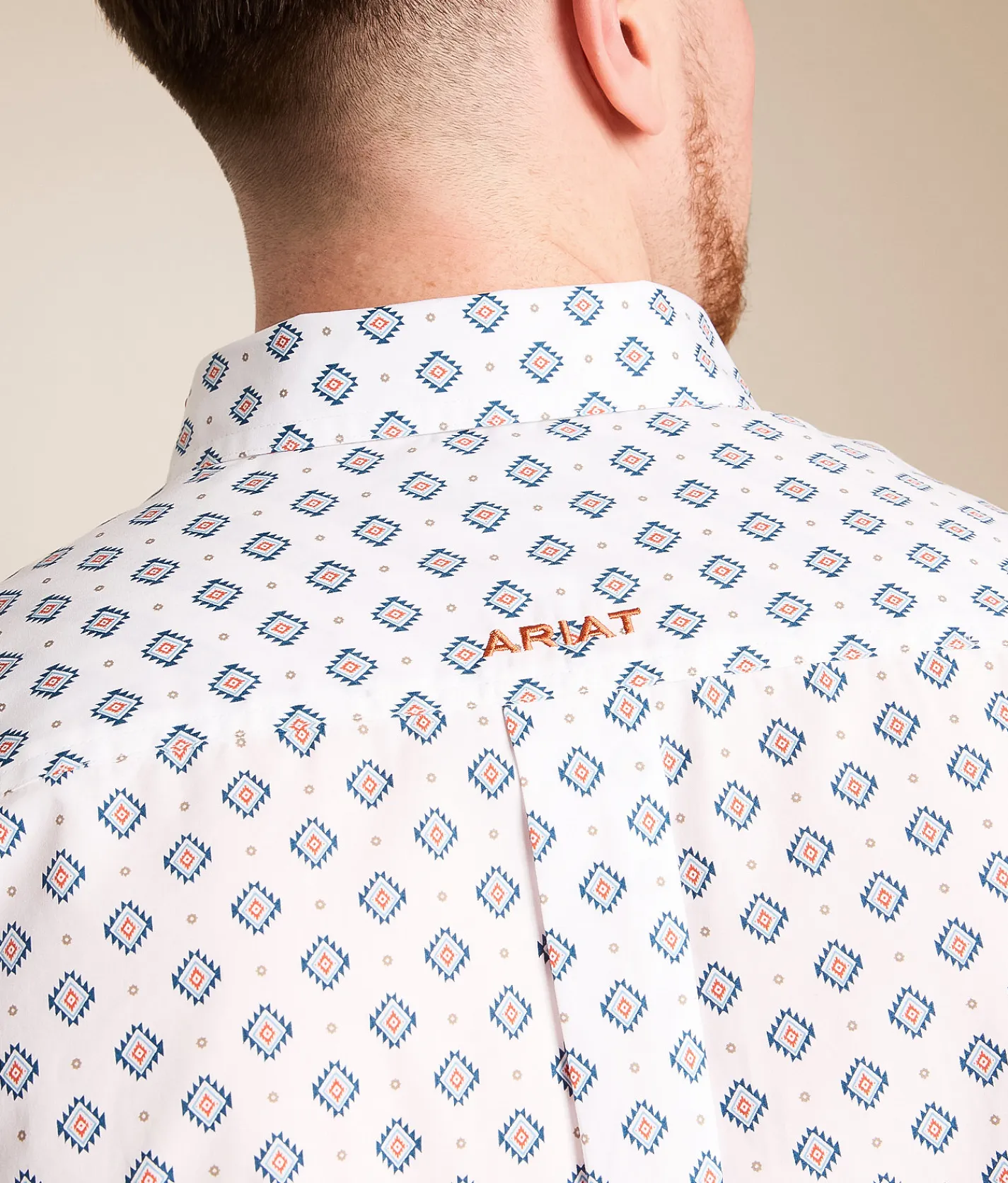 Tops | Ariat Team Jericho Classic Shirt White Orange