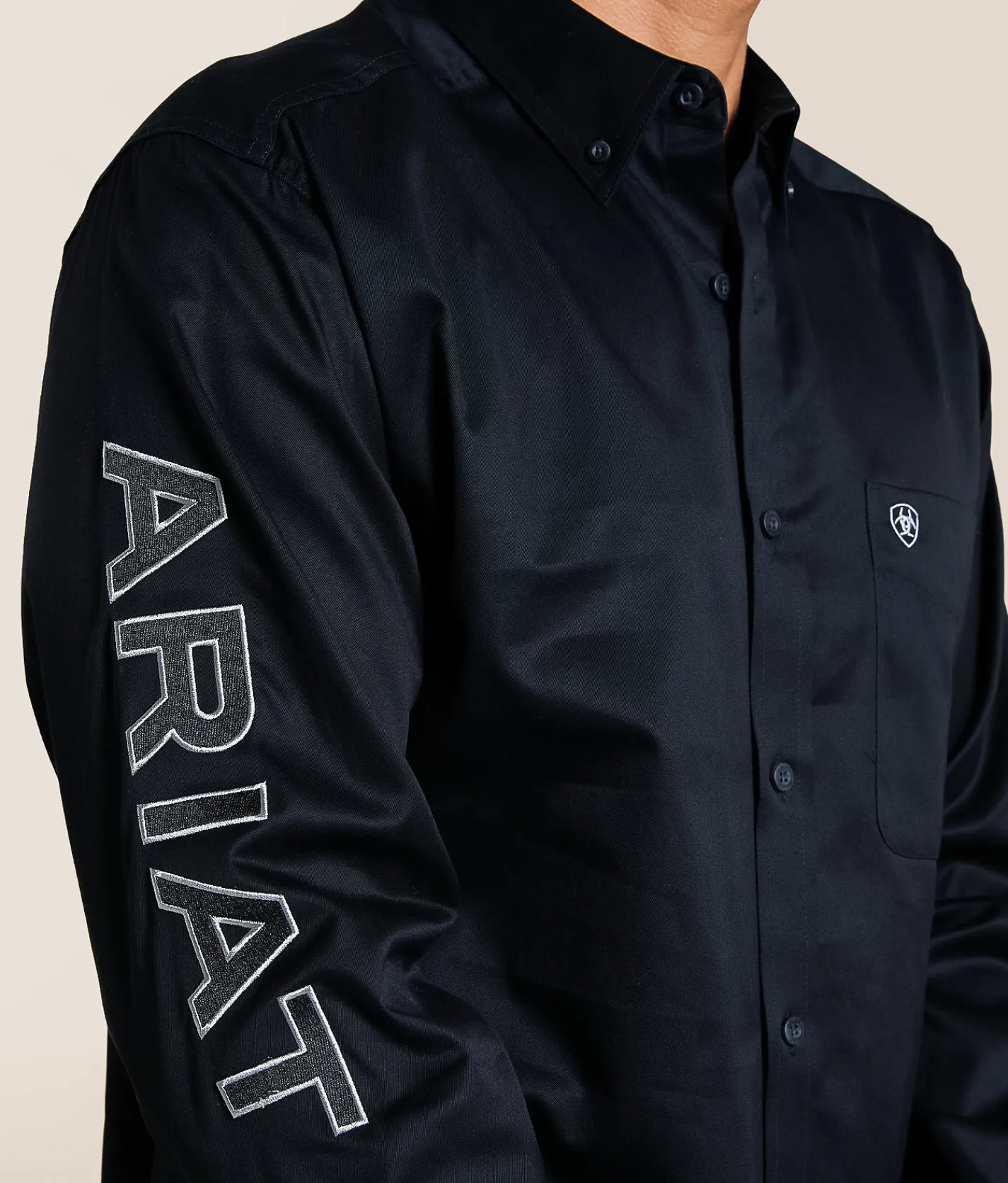 Ariat Team Logo Shirt Black Grey New