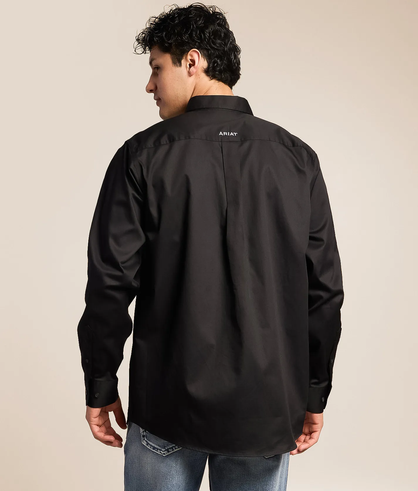 Ariat Team Logo Twill Classic Shirt Black Grey Clearance