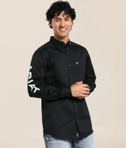 Tops | Ariat Team Logo Twill Shirt Black