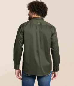 Tops | Ariat Team Logo Twill Shirt Olive Khaki