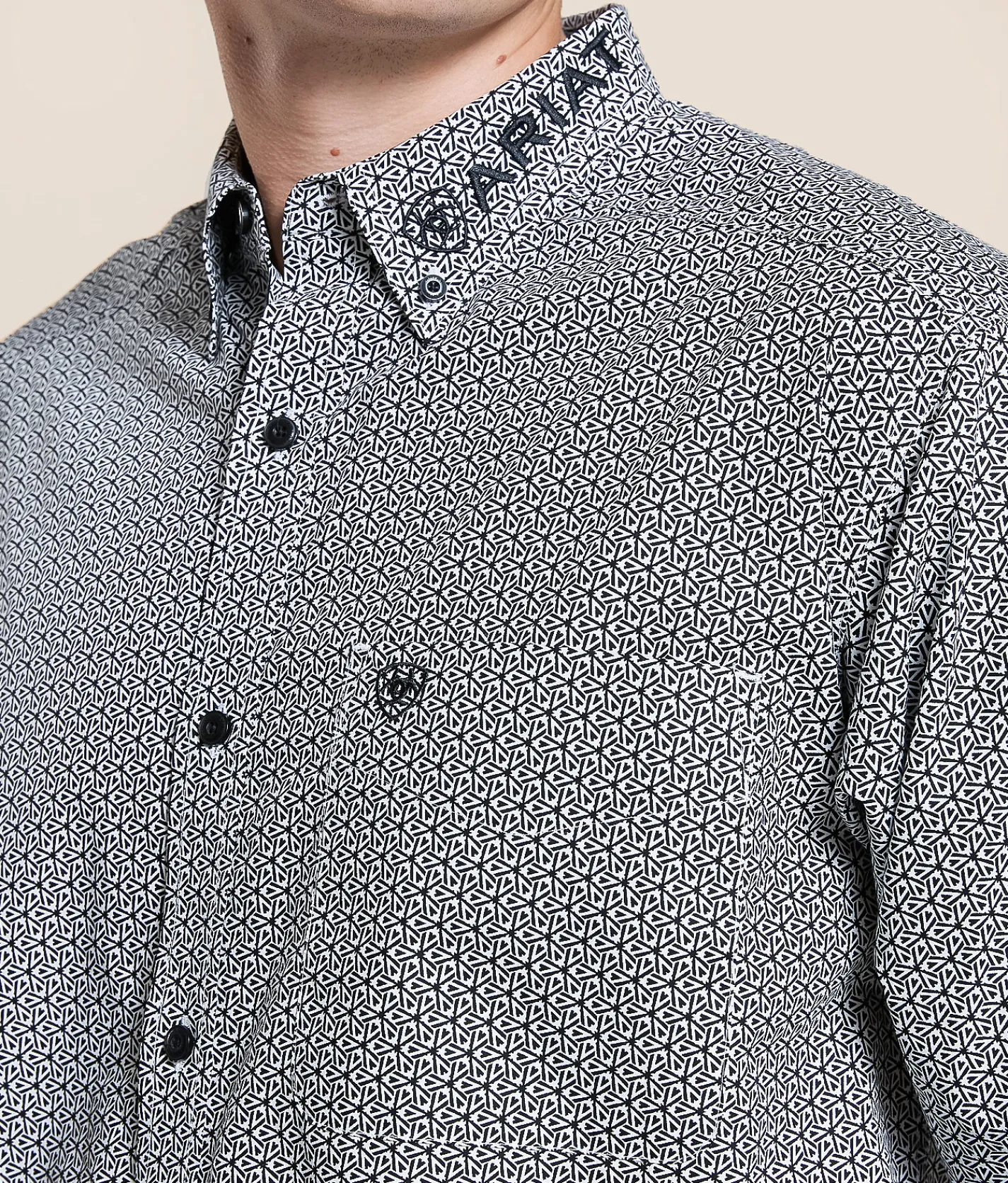 Tops | Ariat Team Pablo Classic Shirt White Black