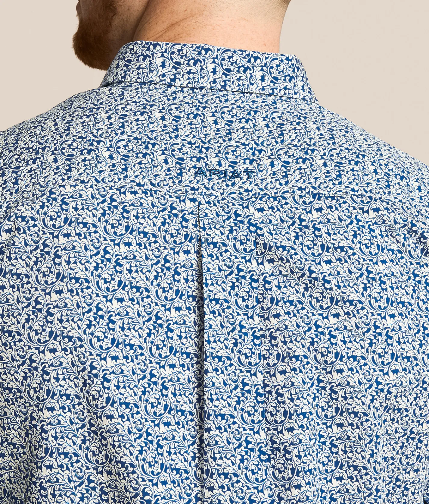 Ariat Team Parks Fitted Shirt Blue Navy Hot