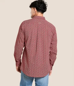 Ariat Team Pearl Shirt Red Beige Online