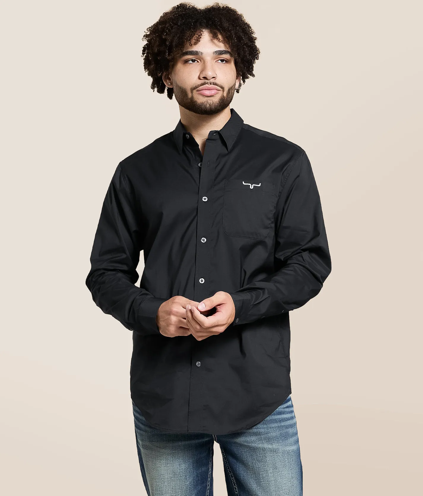 Tops | Kimes Ranch Team Stretch Shirt Khaki