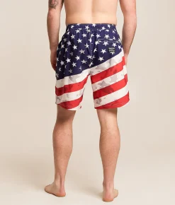 Bottoms | Howitzer Team USA Stretch Swim Trunks White