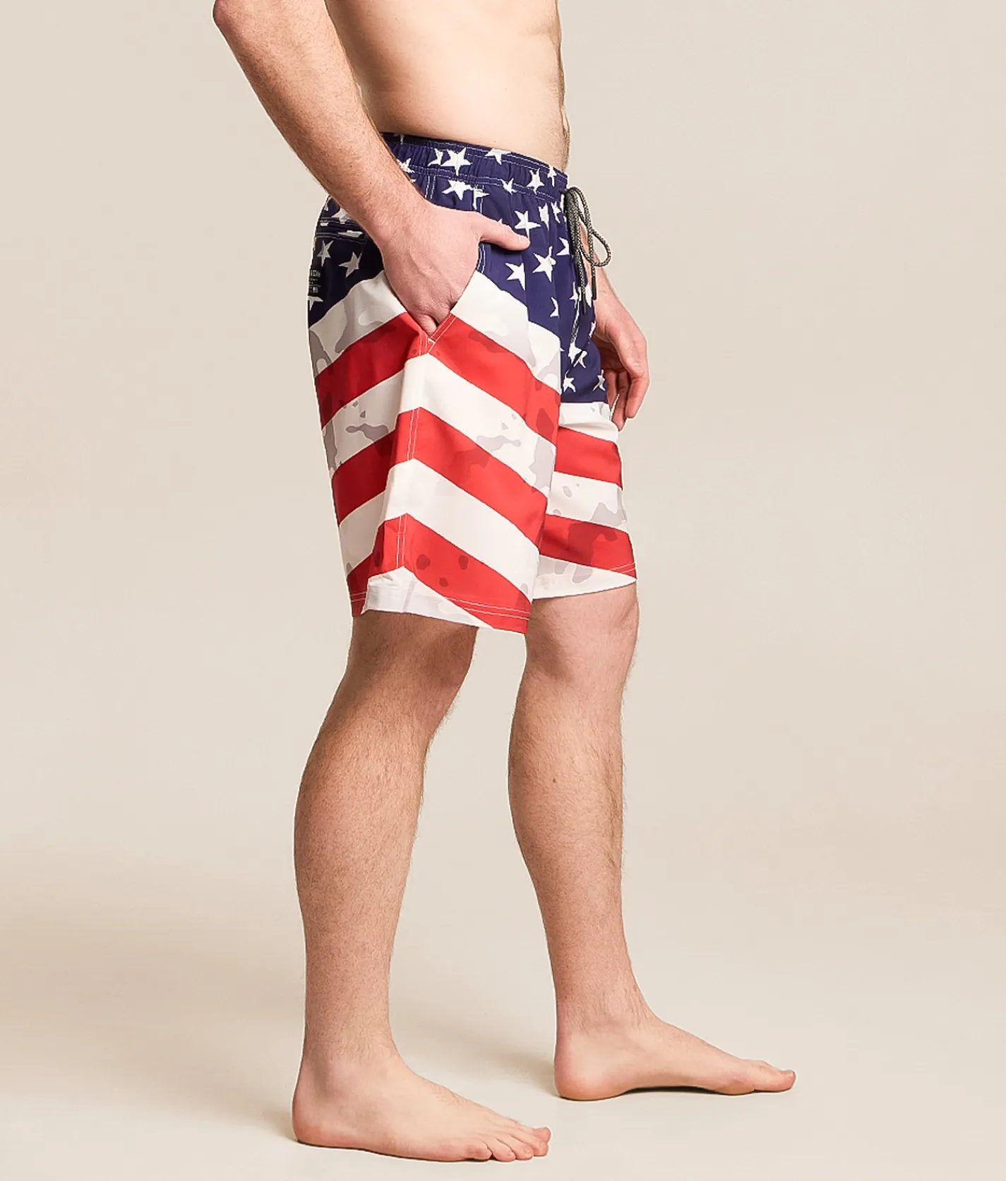 Bottoms | Howitzer Team USA Stretch Swim Trunks White