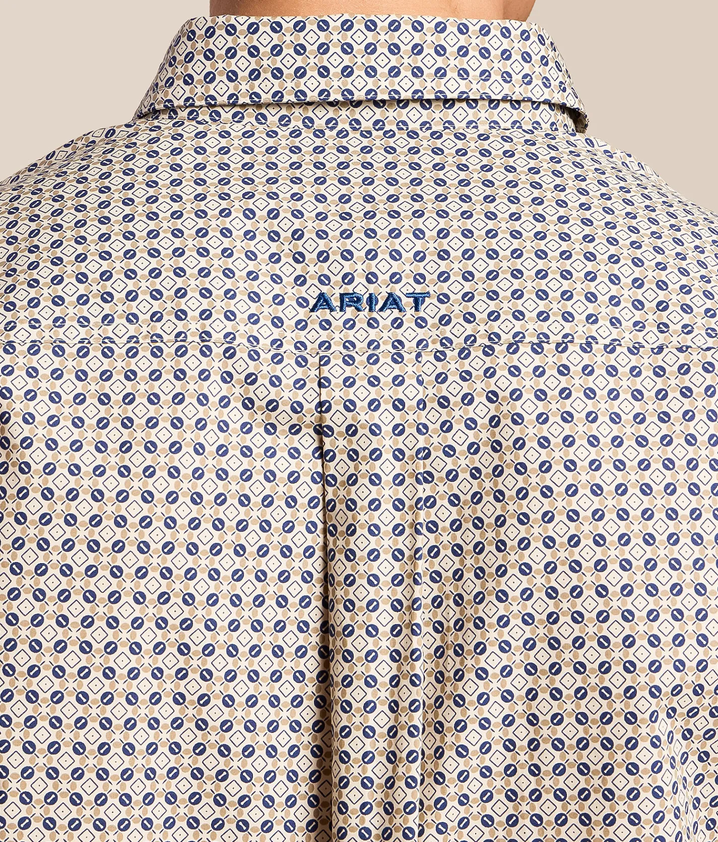 Tops | Ariat Team Welles Fitted Shirt Khaki Dark Blue