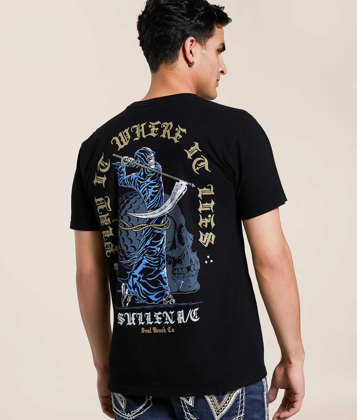 Sullen Teed Off T-Shirt Jet Black Outlet