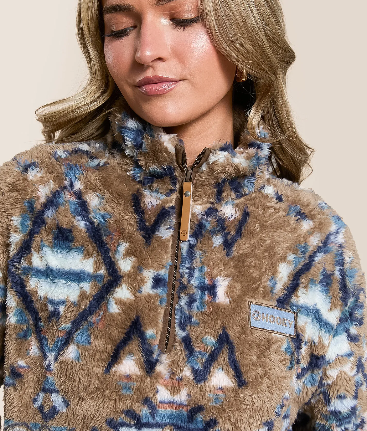Hooey Telluride Fleece Quarter Zip Pullover Shitake Sale