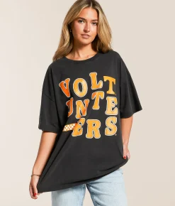 Tops | Gameday SOCIAL® Tennessee Volunteers Oversized T-Shirt Black