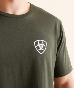 Ariat Tenochtitlan Shield T-Shirt Forest Night Sale