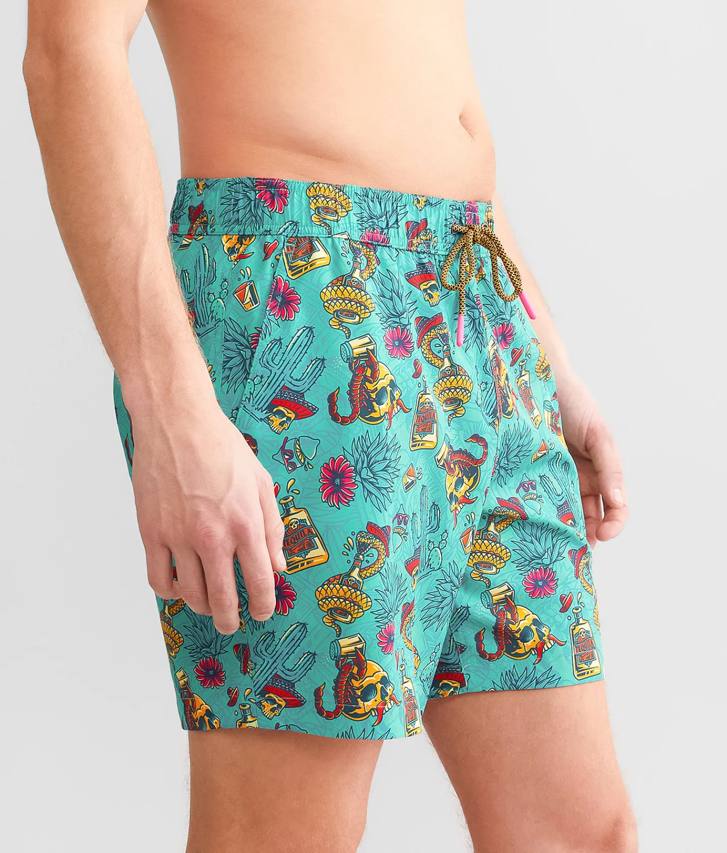 Bottoms|Swimwear | Sullen Tequila Pardy Stretch Swim Trunks Multi Colored