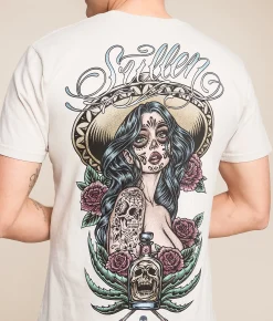 Sullen Tequilla Girl T-Shirt Lunar Rock