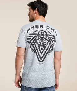 American Fighter Tescott T-Shirt Mist Grey Online