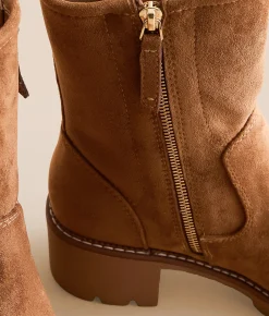 Mia Tessei Lug Ankle Boot Cognac Sale