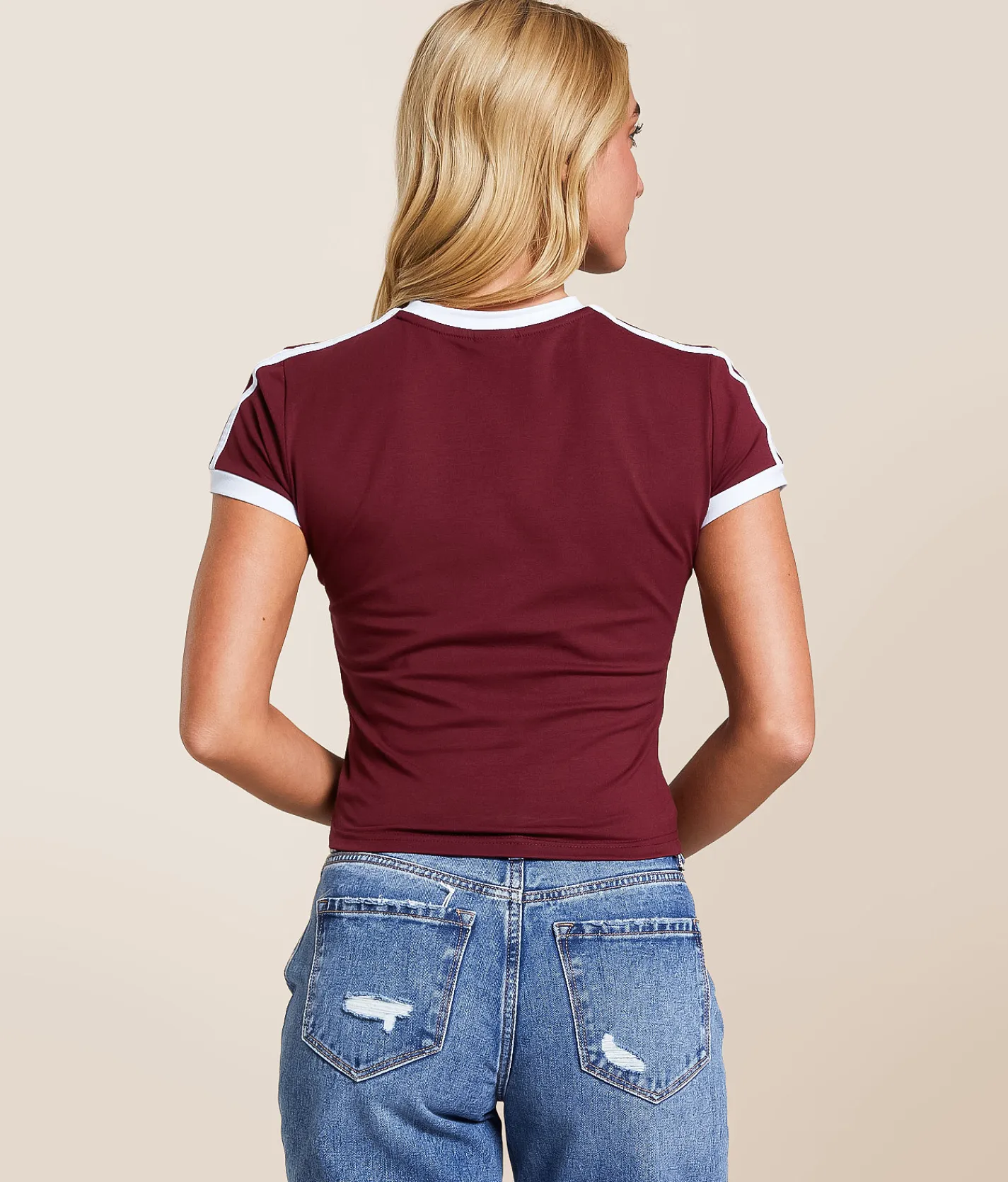 HYPE AND VICE Texas A&M Aggies Baby Cropped T-Shirt Aggie Maroon Hot
