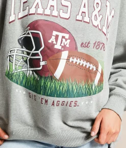 Tops | Gameday SOCIAL® Texas A&M Aggies Pullover Heather Grey