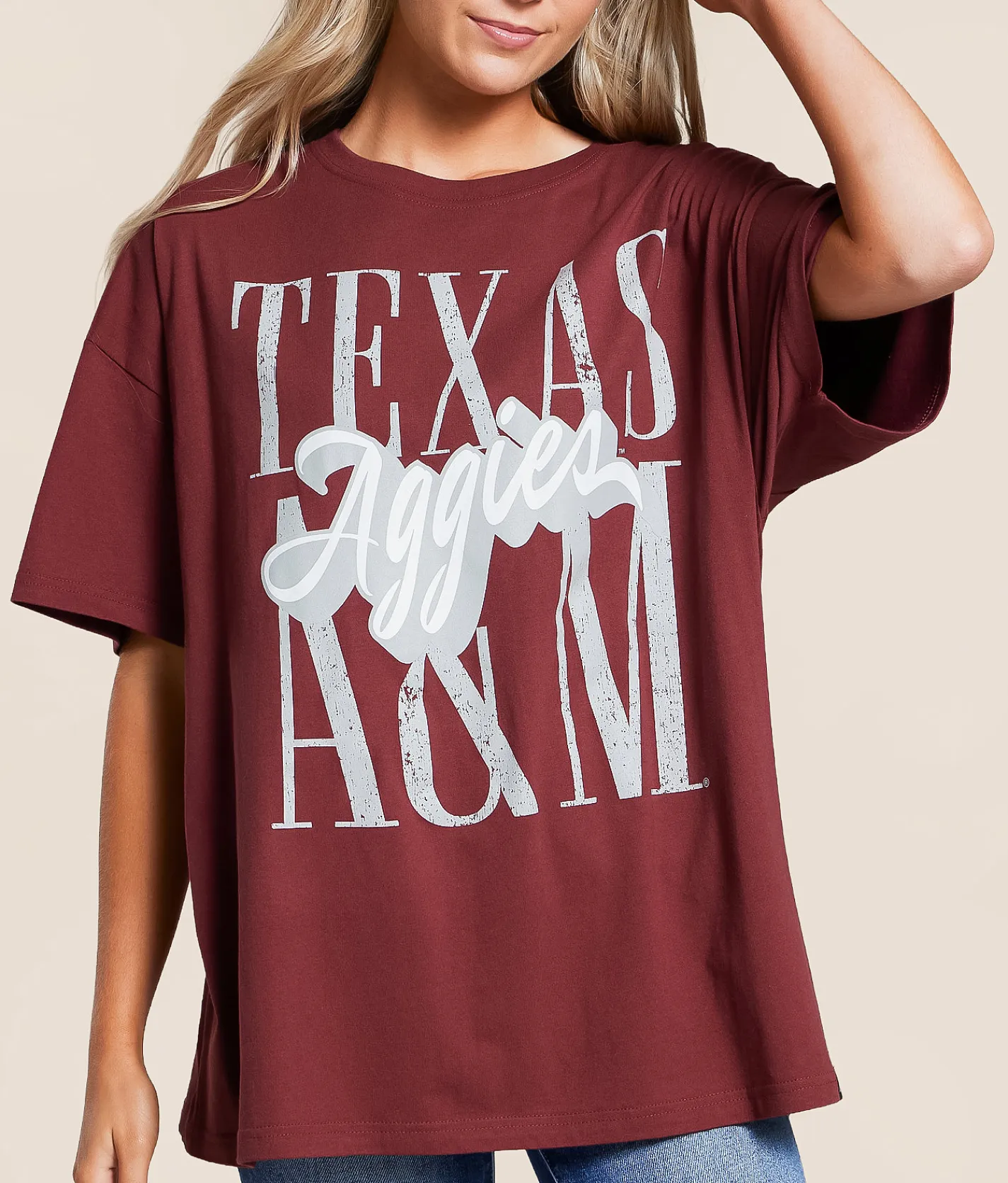 Gameday SOCIAL® Texas A&M Aggies T-Shirt Maroon Discount