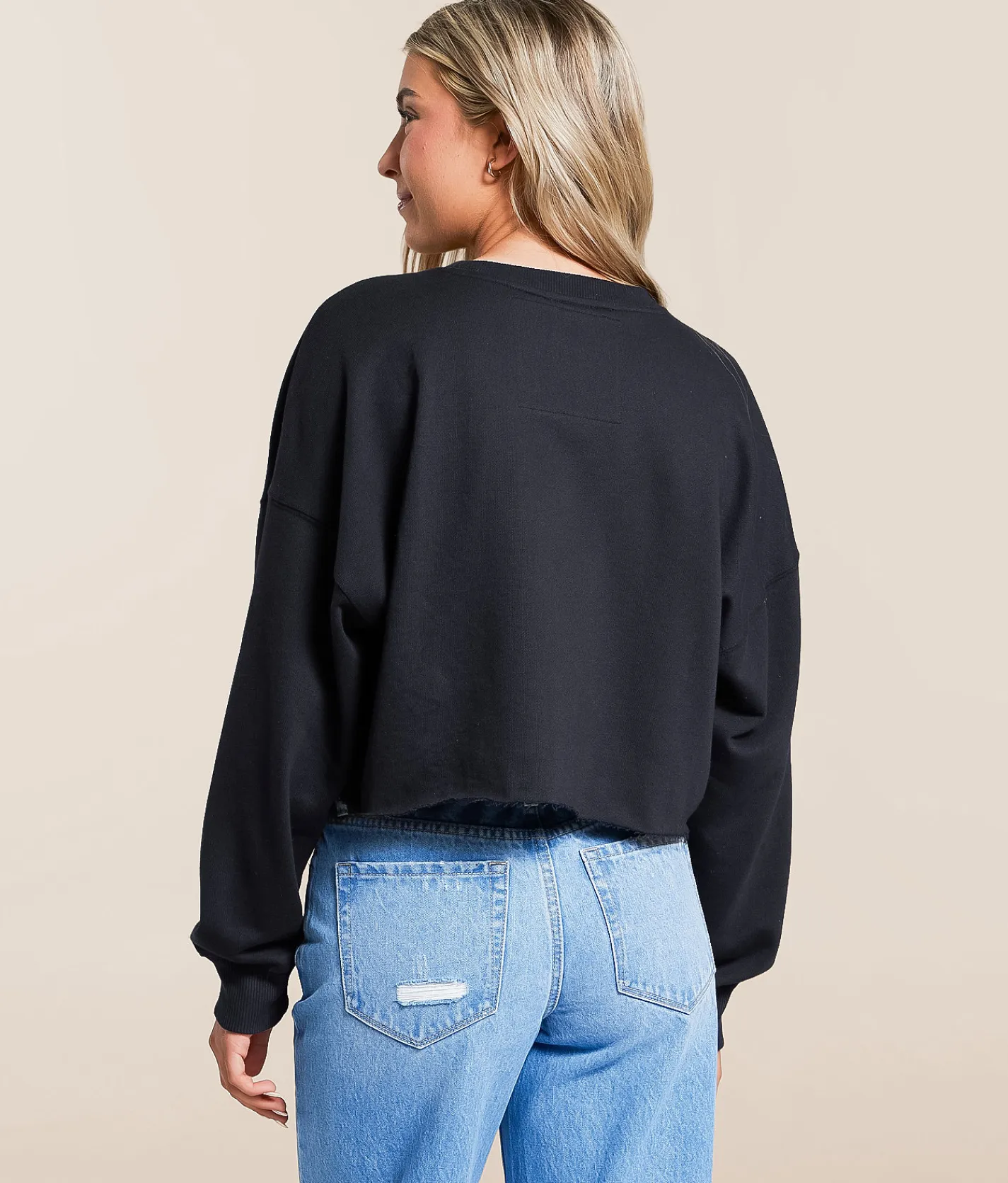 Gameday SOCIAL® Texas Longhorns Cropped Pullover Black Hot