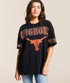 Gameday SOCIAL® Texas Longhorns Oversized T-Shirt Black Discount