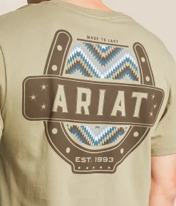 Ariat Texmex Horse Shoe T-Shirt Winter Twig Sale