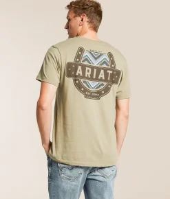 Ariat Texmex Horse Shoe T-Shirt Winter Twig Sale