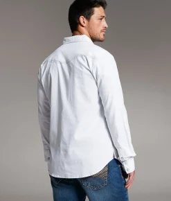 BKE Textured Athletic Stretch Shirt White Online