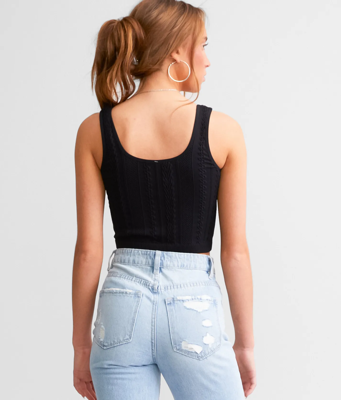 Tops | Freshwear Textured Bralette Mink