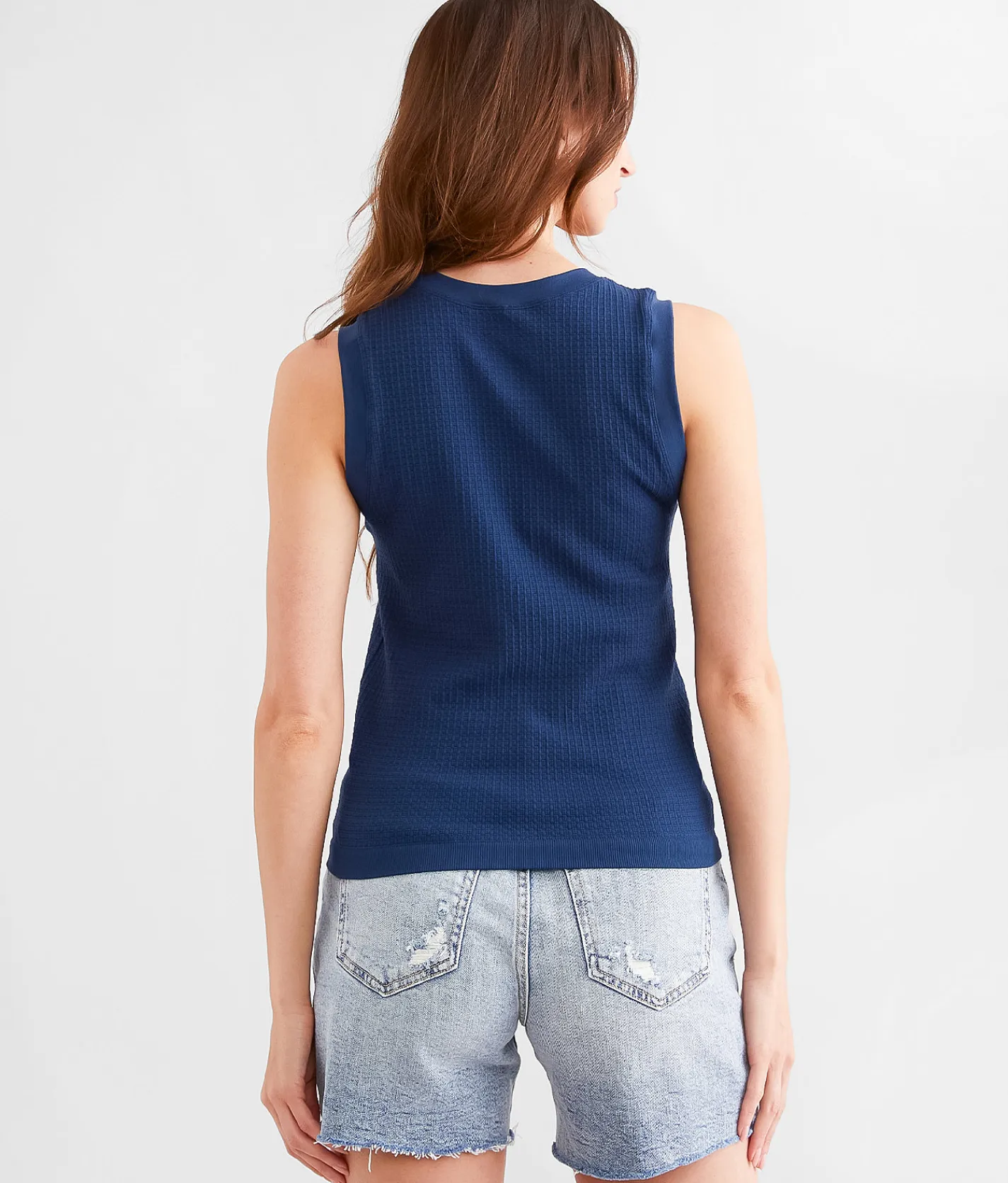Tops | BKE core Textured Contour Tank Top Mood Indigo