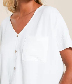Daytrip Textured Dolman Blouse White Outlet