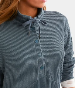 BKE Textured Henley Chili Pepper Best