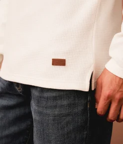 Outpost Makers Textured Henley White Sale