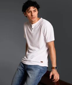Tops | Outpost Makers Textured Henley White