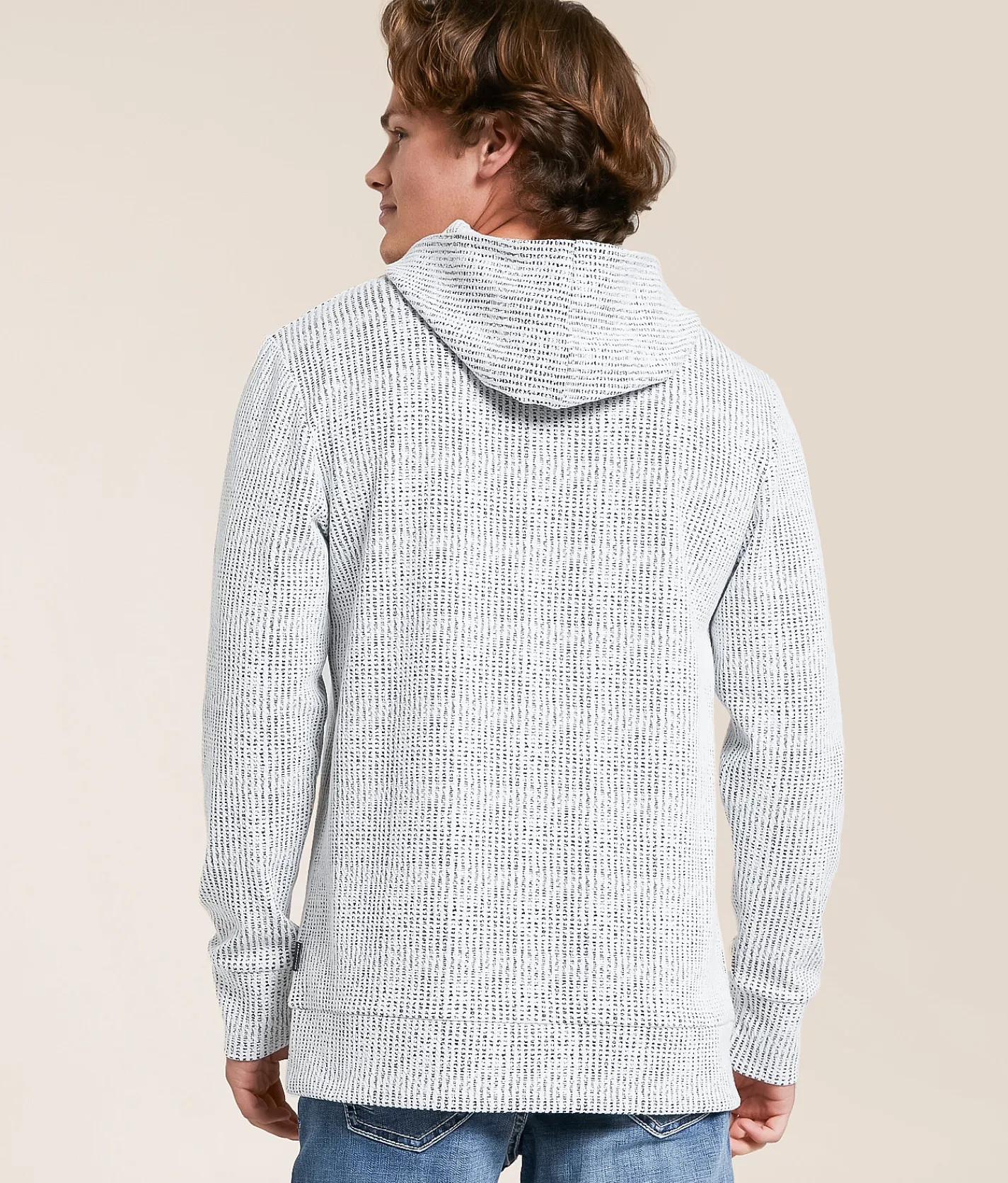 Departwest Textured Hoodie Cream Best