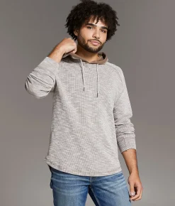 BKE Textured Hoodie Walnut White Best