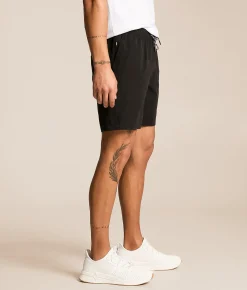 Bottoms|Shorts | Departwest Textured Hybrid Short Black