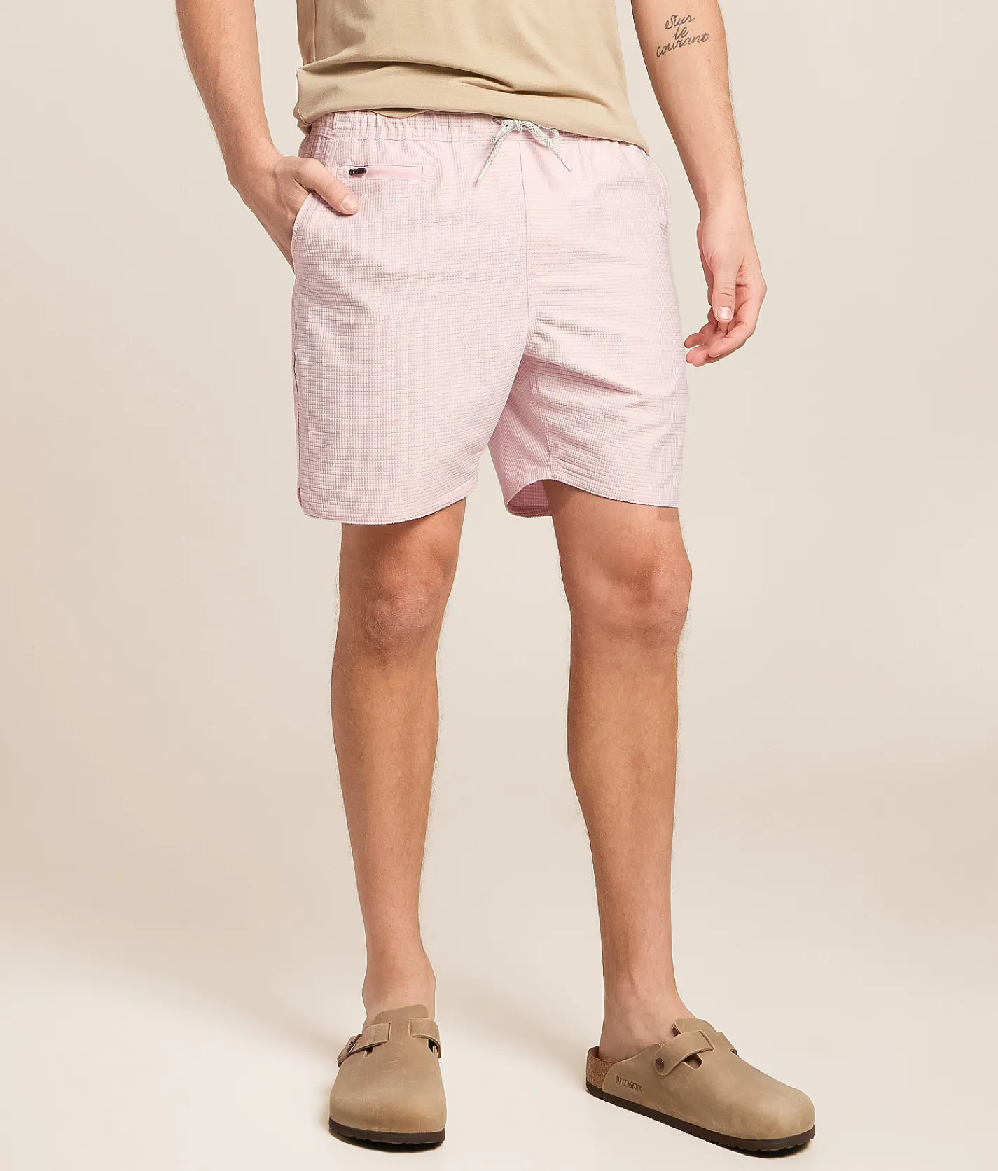 Bottoms|Shorts | Departwest Textured Hybrid Stretch Short Cornflower