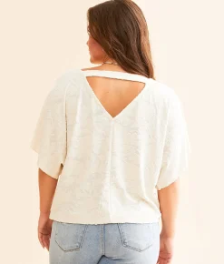 Tops | Daytrip Textured Jacquard Top Cream
