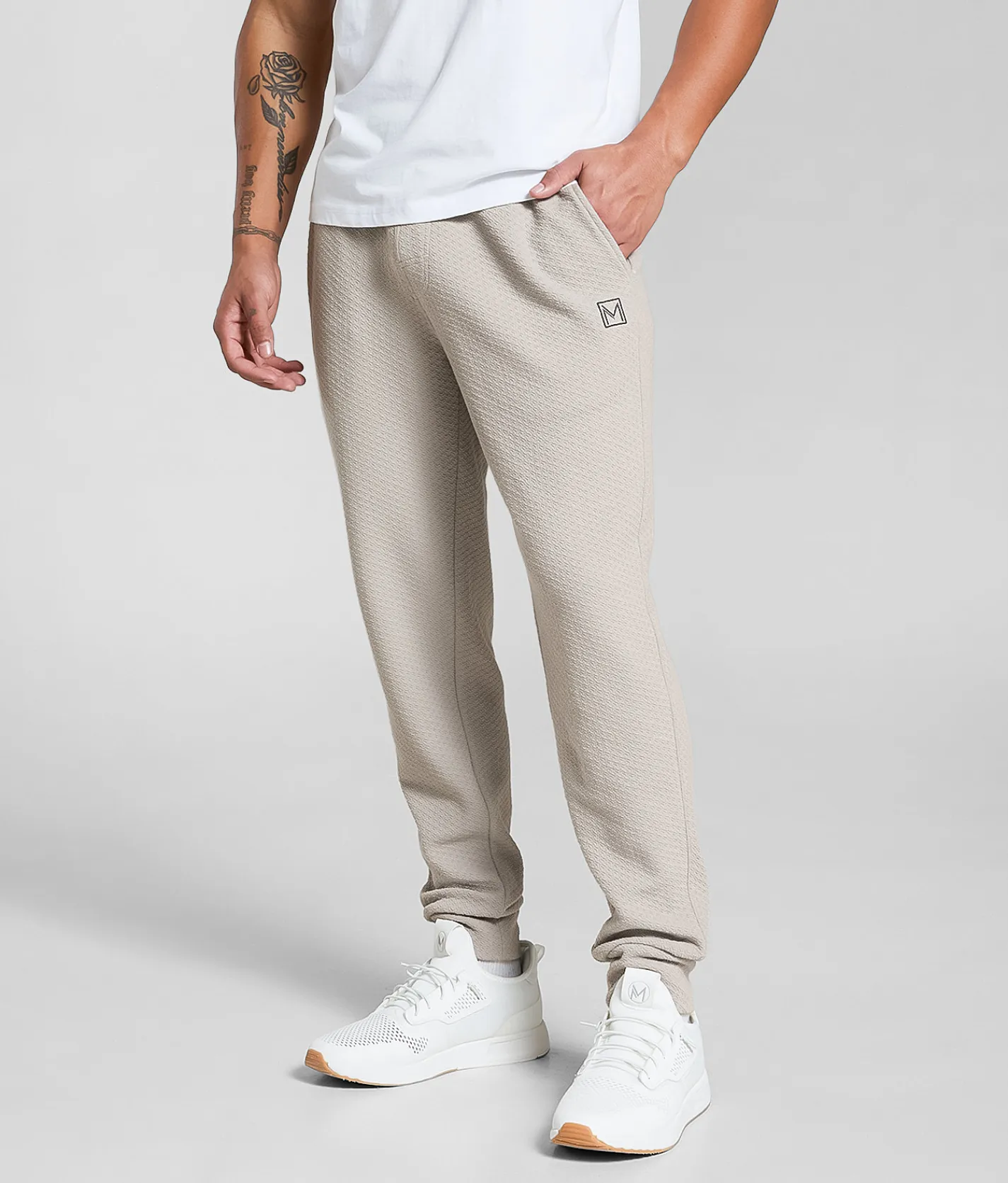 Bottoms | Maven Co-op Textured Jogger Mourning Dove