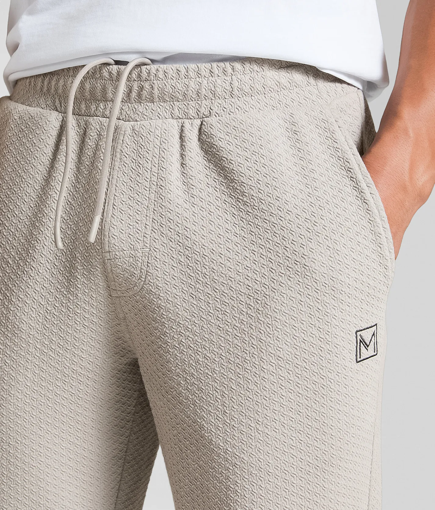 Bottoms | Maven Co-op Textured Jogger Mourning Dove