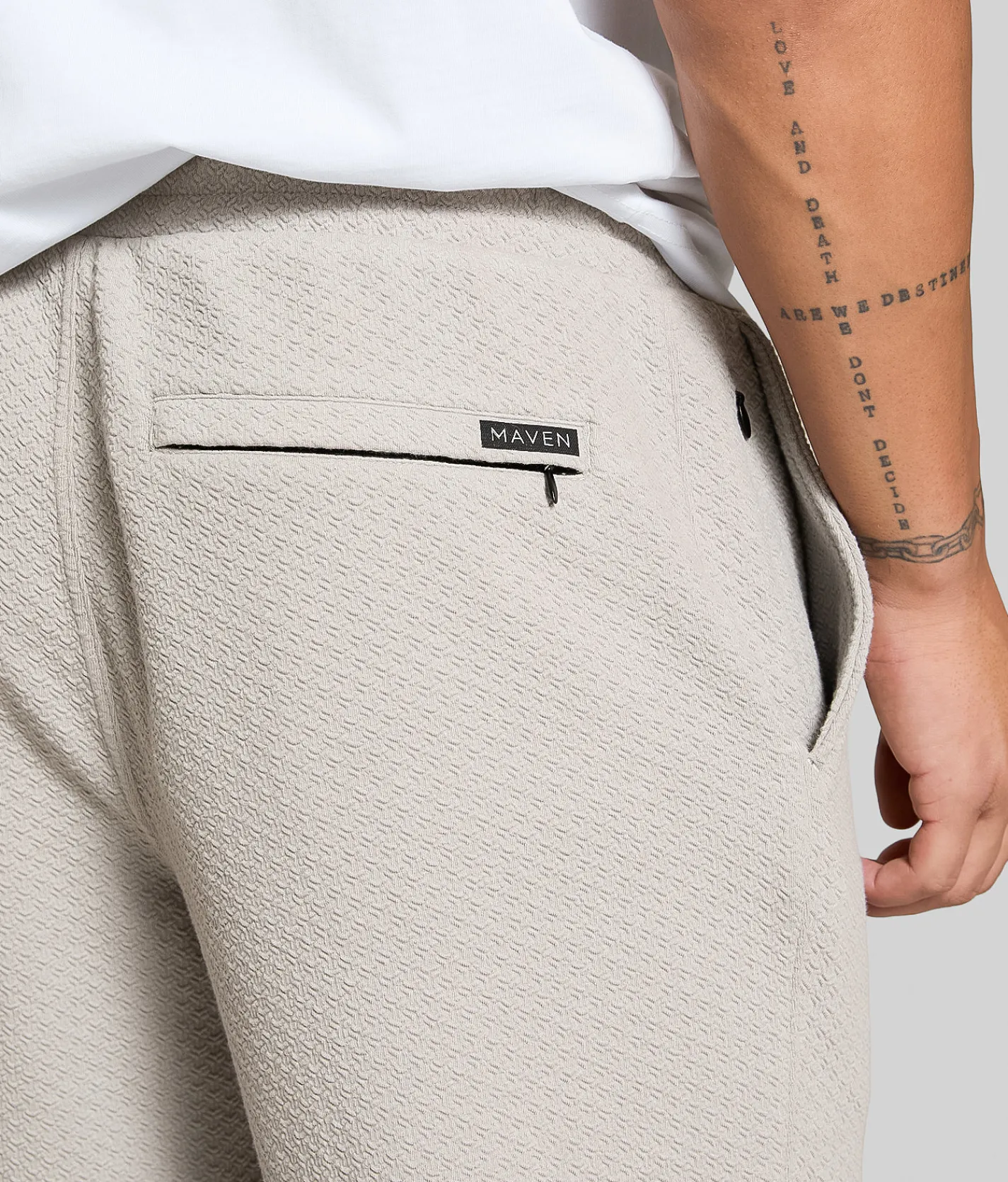 Bottoms | Maven Co-op Textured Jogger Mourning Dove